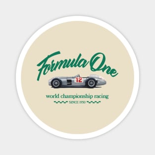 F1 Retro Car Graphic Magnet